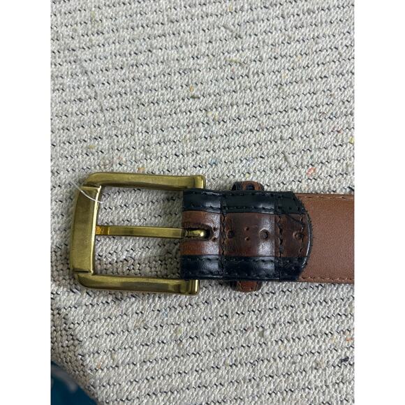 Johnston & Murphy cowhide dress belt- made in USA-black/brown, j280, size 34 - Picture 12 of 17